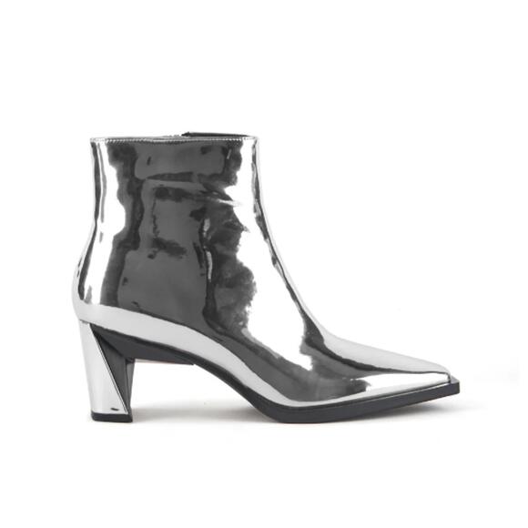 NEW UNITED NUDE women´s poly bootie in silver